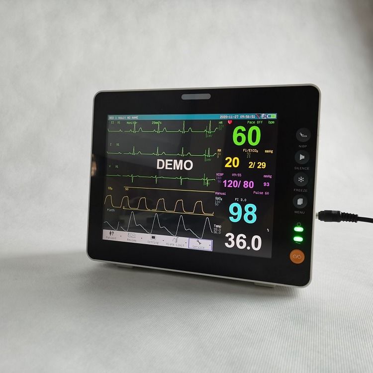 Duurzaam 8 inch vitale tekenen monitor Wandmontage Touch Screen Ambulance vitale tekenen monitor