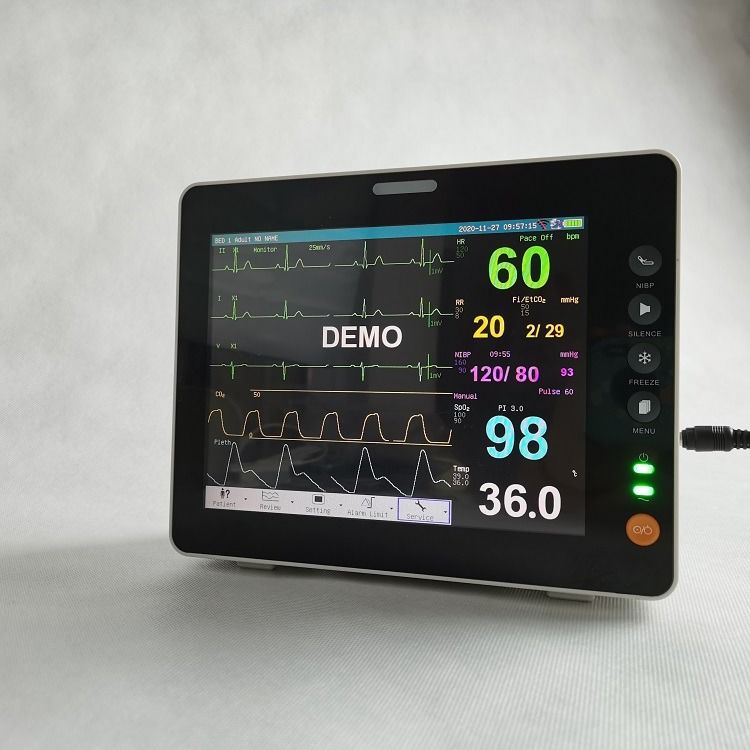 8 inch duurzame EHBO monitor ETCO2 DIBP EHBO monitor hart
