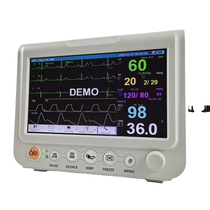 Duurzame 7 inch vitale functies Monitor zes parameters touchscreen draagbare draadloze vitale functies Monitor