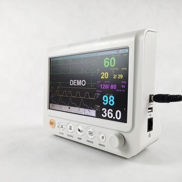 Duurzame 7 inch Vital Signs Monitor Multiparameter Monitor Veterinair Vital Signs Monitor