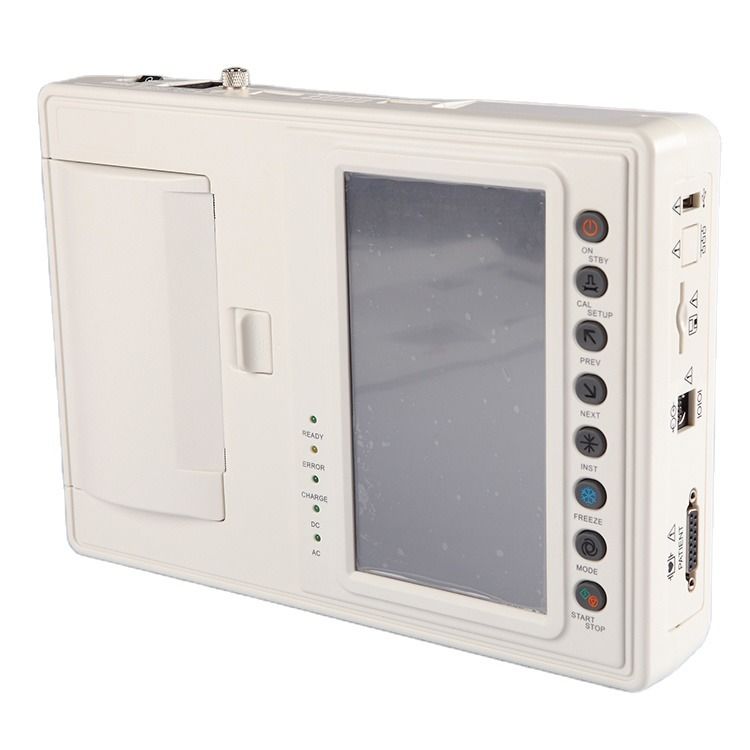 Draagbare metalen EKG-machine met 12-kanaals elektrocardiogram CE-EKG-machine voor ziekenhuismedische CE-ISO-EKG-machine