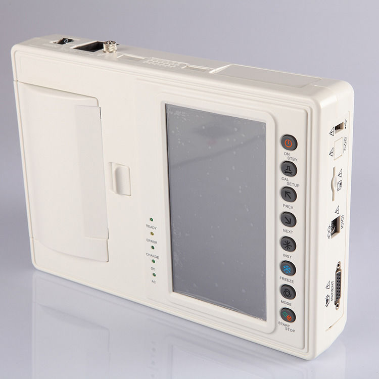 Draagbare metalen EKG-machine met 12-kanaals elektrocardiogram CE-EKG-machine voor ziekenhuismedische CE-ISO-EKG-machine