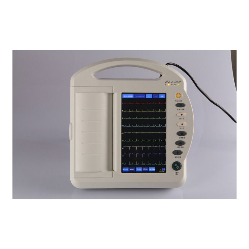 Draagbare metalen ECG-machine 12-kanaals elektrocardiograaf ECG-machine met analyse-apparaat fabrikant ECG-machine
