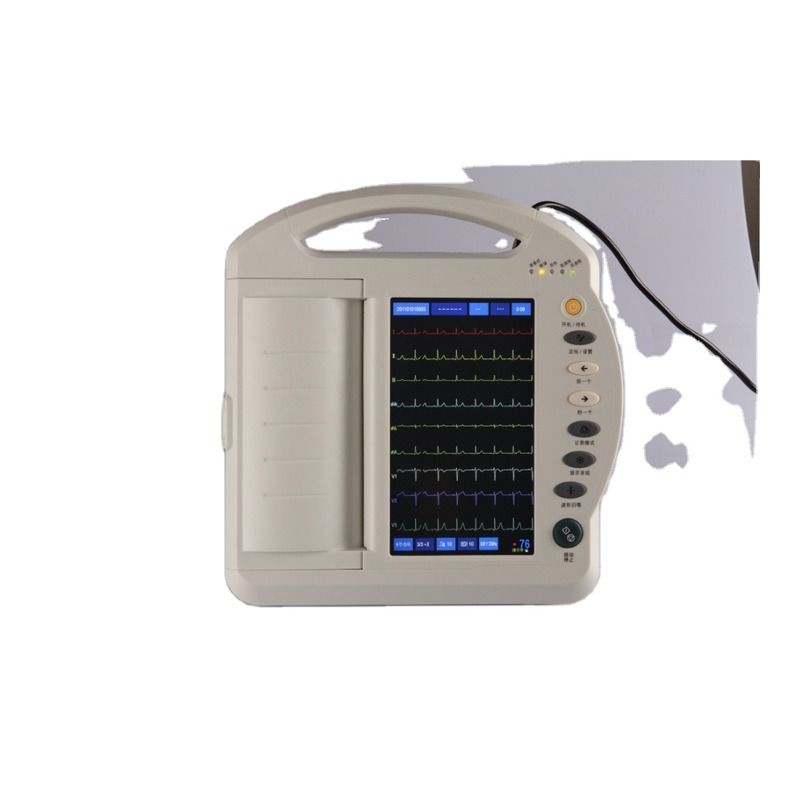 Draagbare metalen EKG-machine Elektrokardiograaf EKG-machine 12 kanaal Digitale EKG-machine 12 Leads EKG