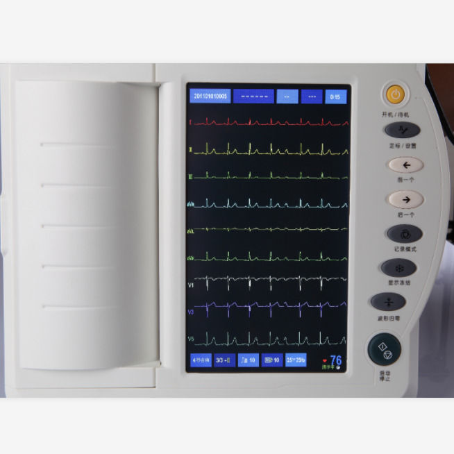 Gezondheidszorg EKG-machine Digitale 12-kanaals electrocardiograaf ECG-machine Draagbare touchscreen ECG-machine