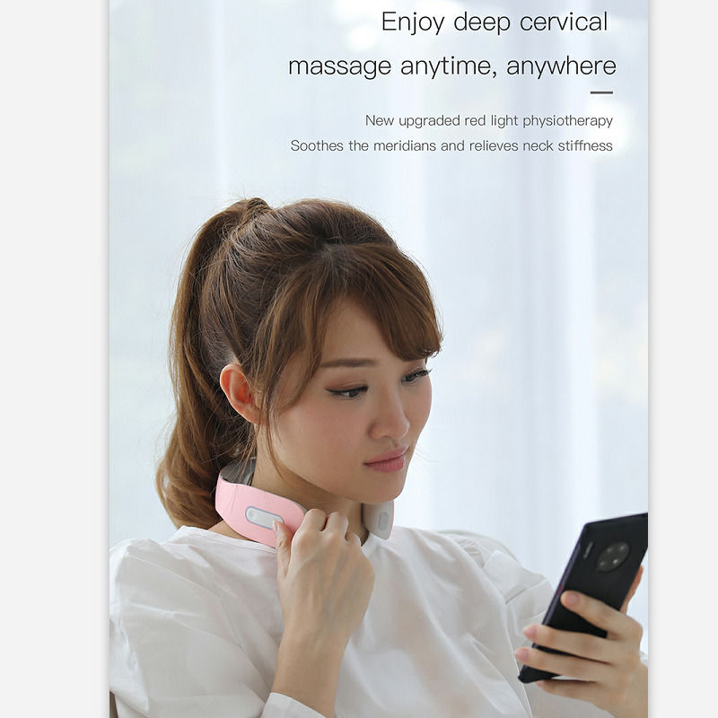 Fysiotherapie Draagbare Intelligente Infrarood Slimme Stem Massager Nek Nek Massager