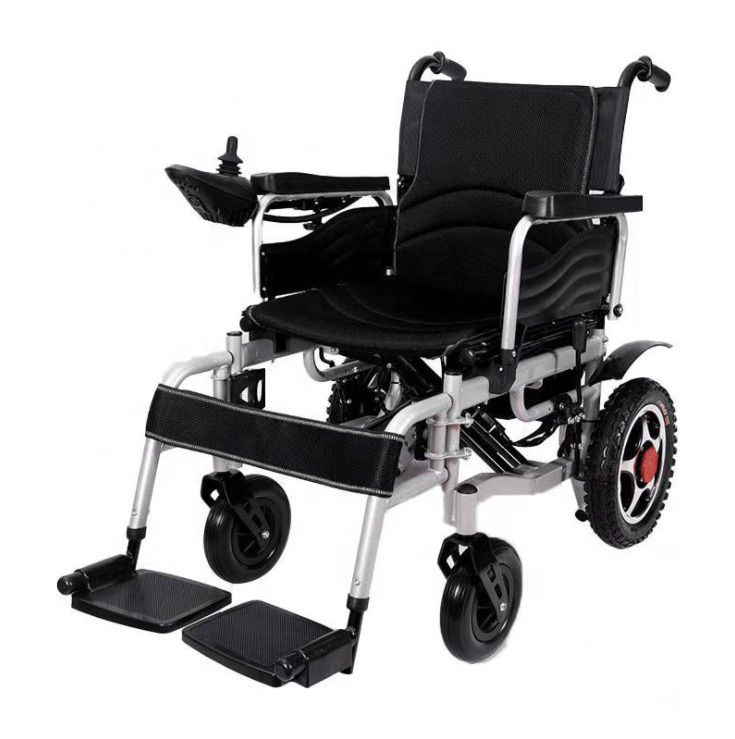 Goedkoopste Lichtgewicht Elektrische Rolstoel voor Gehandicapten Opvouwbare Gemotoriseerde Automatische Elektrische Rolstoel voor Gehandicapten van 140 kg