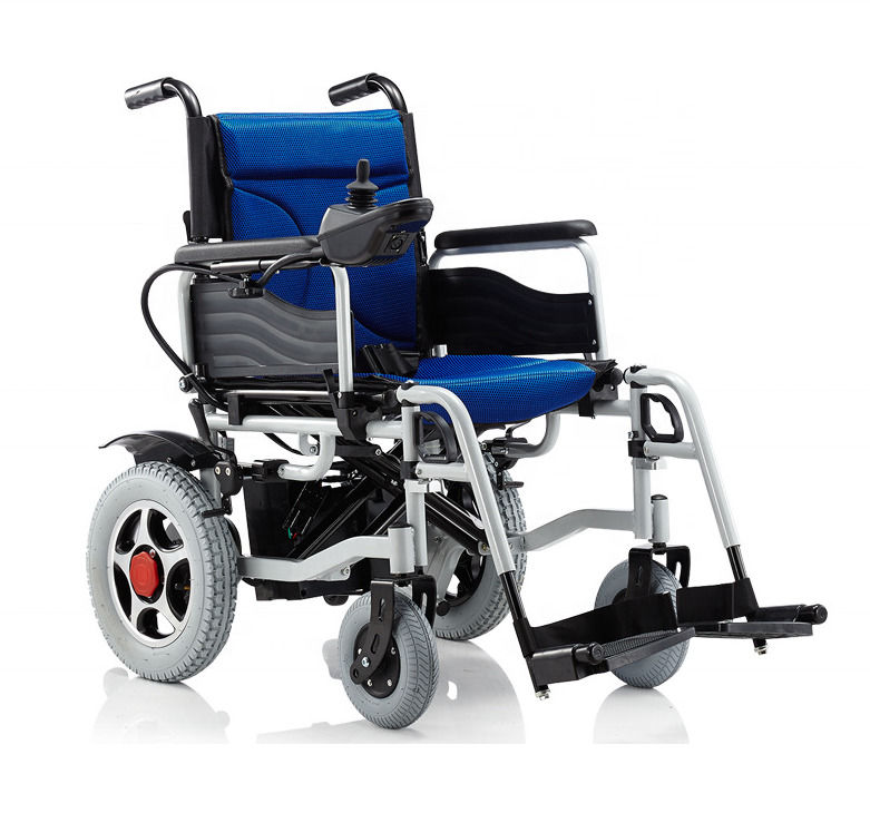 Goedkoopste Lichtgewicht Elektrische Rolstoel voor Gehandicapten Opvouwbare Gemotoriseerde Automatische Elektrische Rolstoel voor Gehandicapten van 140 kg